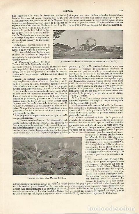 Postales: LAMINA ESPASA 15584: Minas de Villanueva del Rio Sevilla - Varios