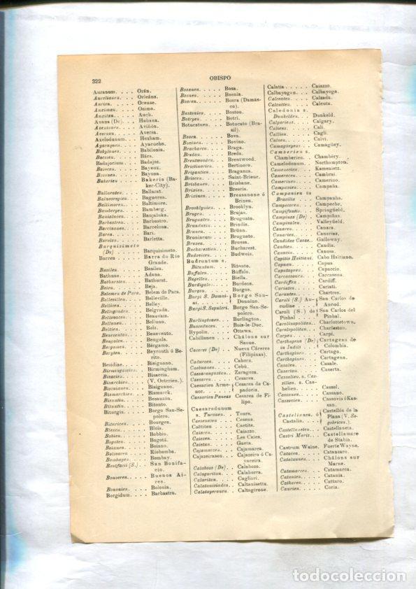 Postales: Espasa Calpe: Obispado: listado de los obispos del mundo catolico en los a&ntilde;os 30 (18 paginas) -