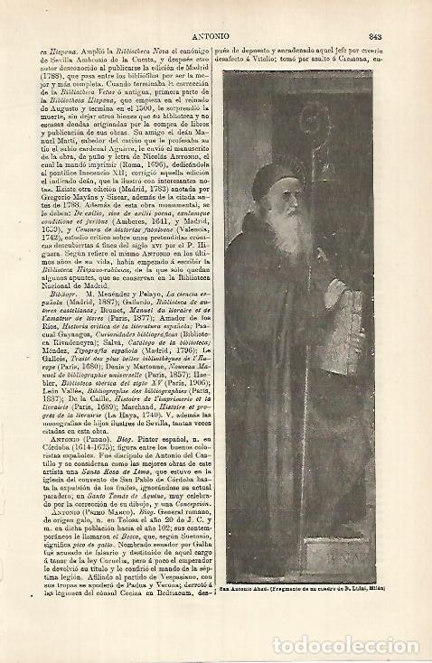 Postales: LAMINA ESPASA 26181: San Antonio Abad por B. Luini - Varios