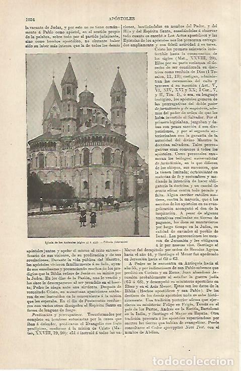 Postais: LAMINA ESPASA 26223: Iglesia de los Apostoles en Colonia Alemania - Varios