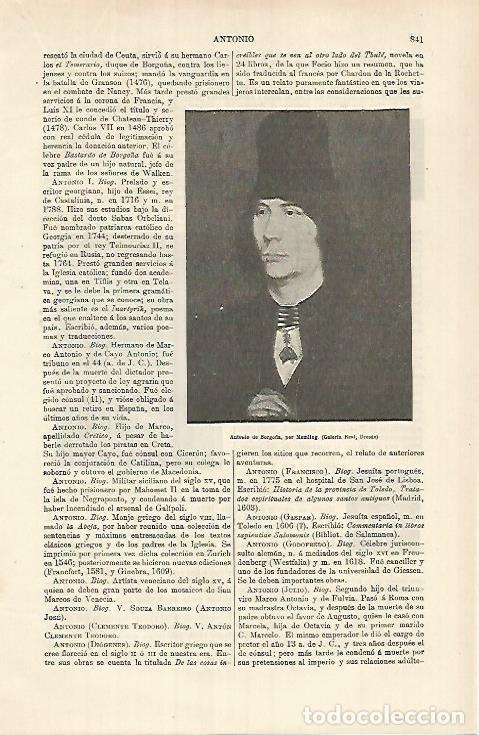 Postais: LAMINA ESPASA 26180: Antonio de Borgo&ntilde;a por Memling - Varios