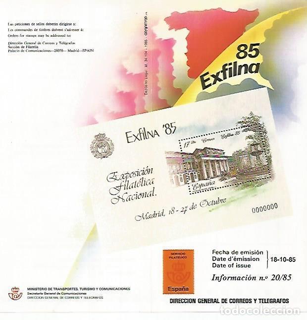 Postcards: DIPTICO 16417: EXFILNA'85 - Varios
