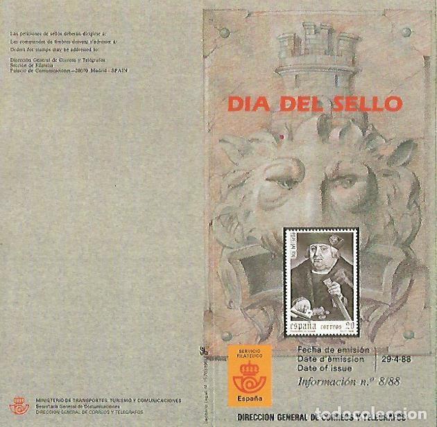 Postcards: DIPTICO 16397: Dia del Sello 1988 - Varios