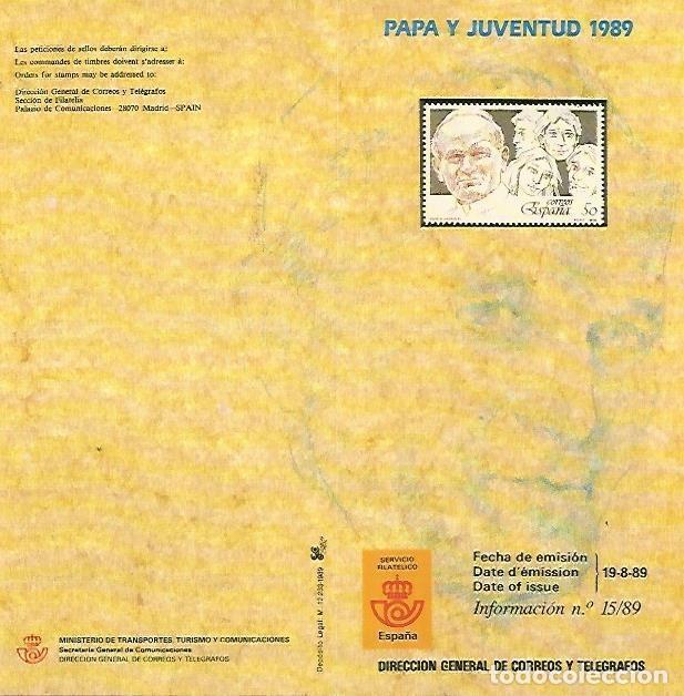Postkarten: DIPTICO 16444: Papa y juventud 1989 - Varios