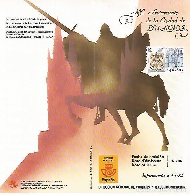 Postcards: DIPTICO 16471: MC Aniversario de la ciudad de Burgos - Varios