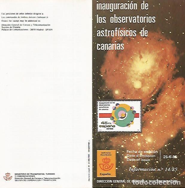 Postcards: DIPTICO 16424: Inauguracion de los Observatorios Astrofisicos de Canarias - Varios