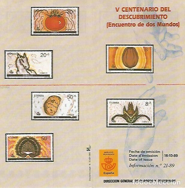 Postkarten: DIPTICO 16439: V Centenario del Descubrimiento. Encuentro de dos mundos - Varios