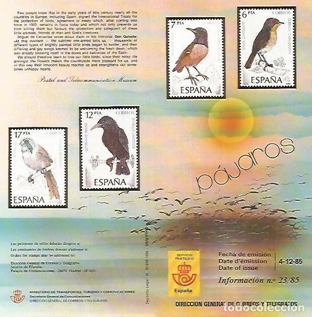 Postkarten: DIPTICO 16414: Pajaros - Varios