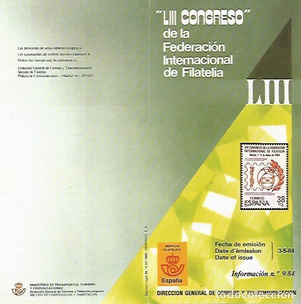 Postkarten: DIPTICO 16468: LIII Congreso de la Federacion Internacional de Filatelia - Varios