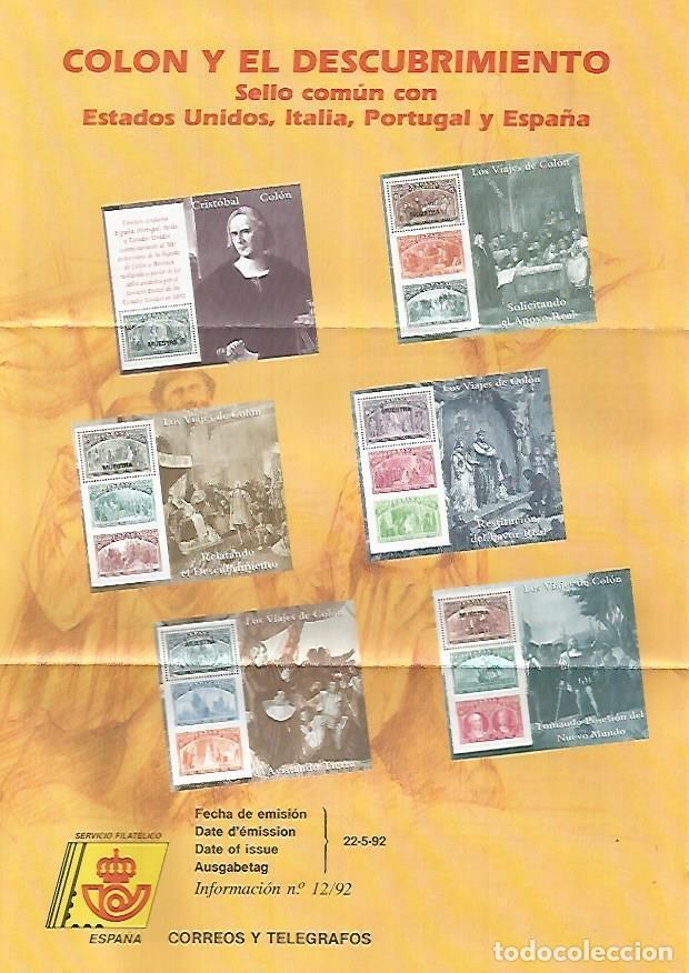 Postkarten: DIPTICO 16400: Colon y el descubrimiento - Varios