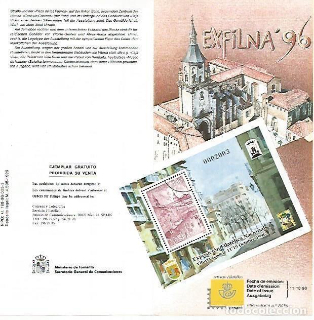 Postkarten: DIPTICO 16405: Exfilna 1996 - Varios