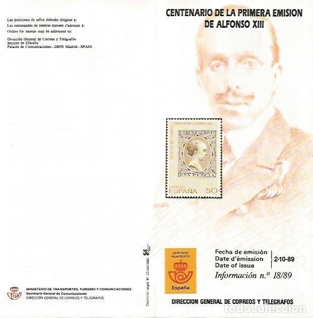 Postkarten: DIPTICO 16442: Centenario dela primera emision de Alfonso XIII - Varios