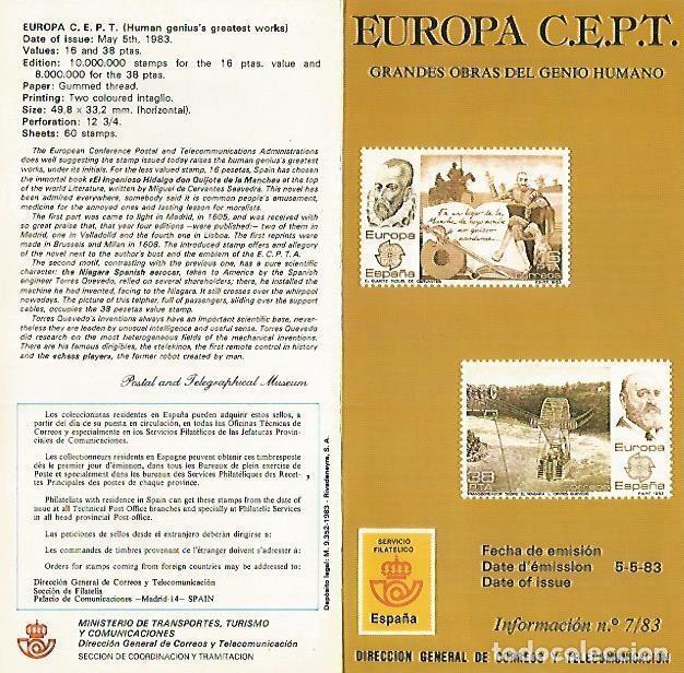Postkarten: DIPTICO 16304: Europa CEPT. Grandes obras del genio humano - Varios