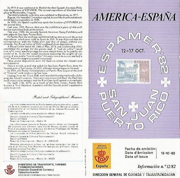 Postkarten: DIPTICO 16290: Espamer 82. America Espa&ntilde;a - Varios