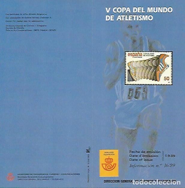 Postkarten: DIPTICO 16445: V Copa del Mundo de Atletismo - Varios