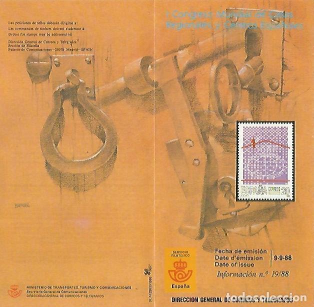 Postkarten: DIPTICO 16389: I Congreso Mundial de Casas Regionales y Centos Espa&ntilde;oles - Varios