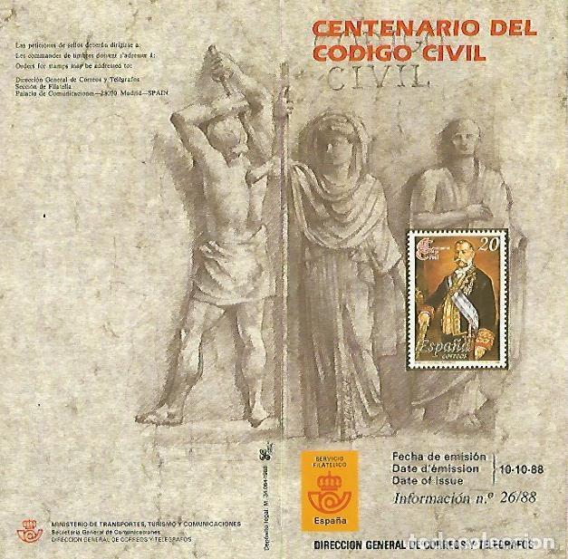 Postales: DIPTICO 16376: Centenario del Codigo Civil - Varios