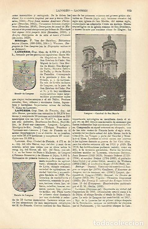 Postais: LAMINA ESPASA 26390: Catedral de San Mames en Langres Francia - Varios