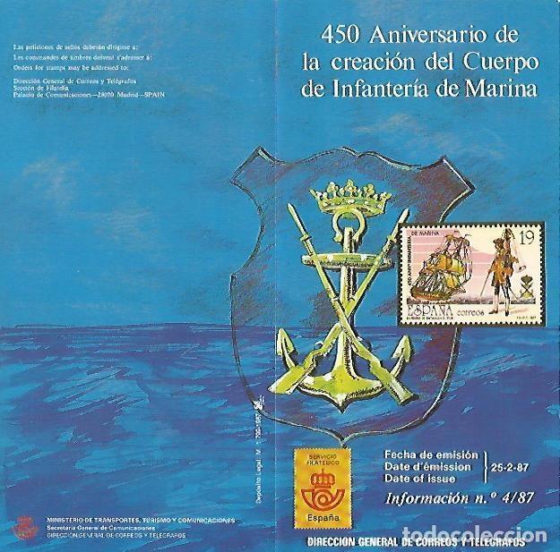 Postales: DIPTICO 16336: 450 Aniversario de la creacion del Cuerpo de Infanteria de Marina - Varios