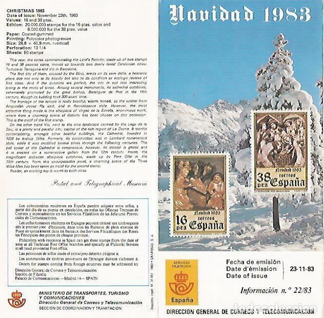 Postkarten: DIPTICO 16292: Navidad 1983 - Varios
