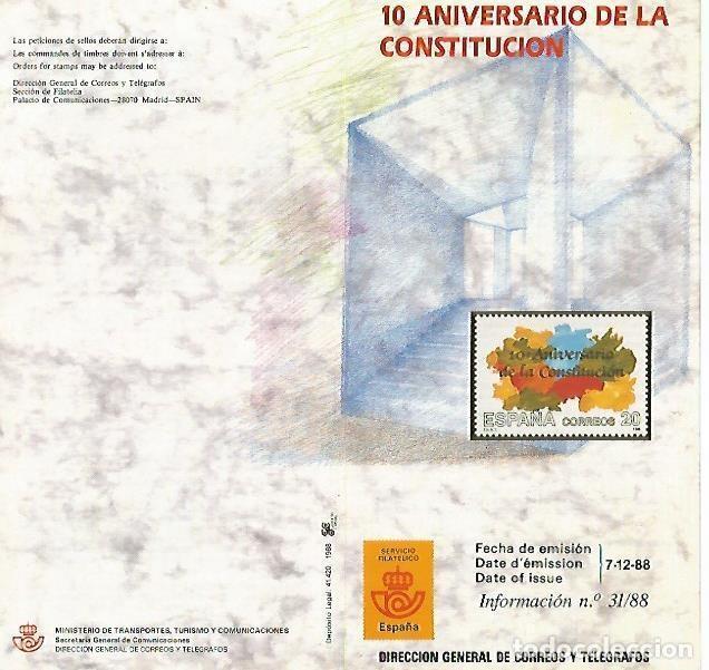 Postkarten: DIPTICO 16369: 10 Aniversario de la Constitucion - Varios
