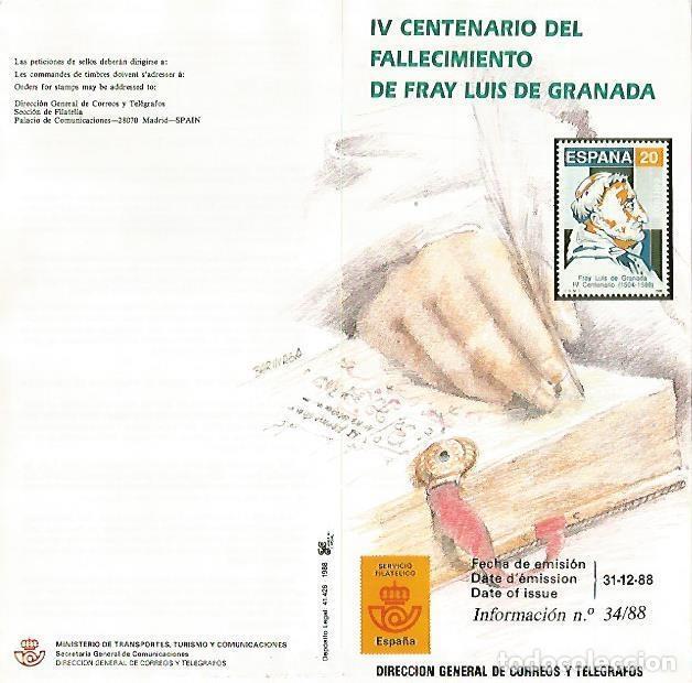 Postales: DIPTICO 16374: IV Centenario del fallecimiento de Fray Luis de Granada - Varios