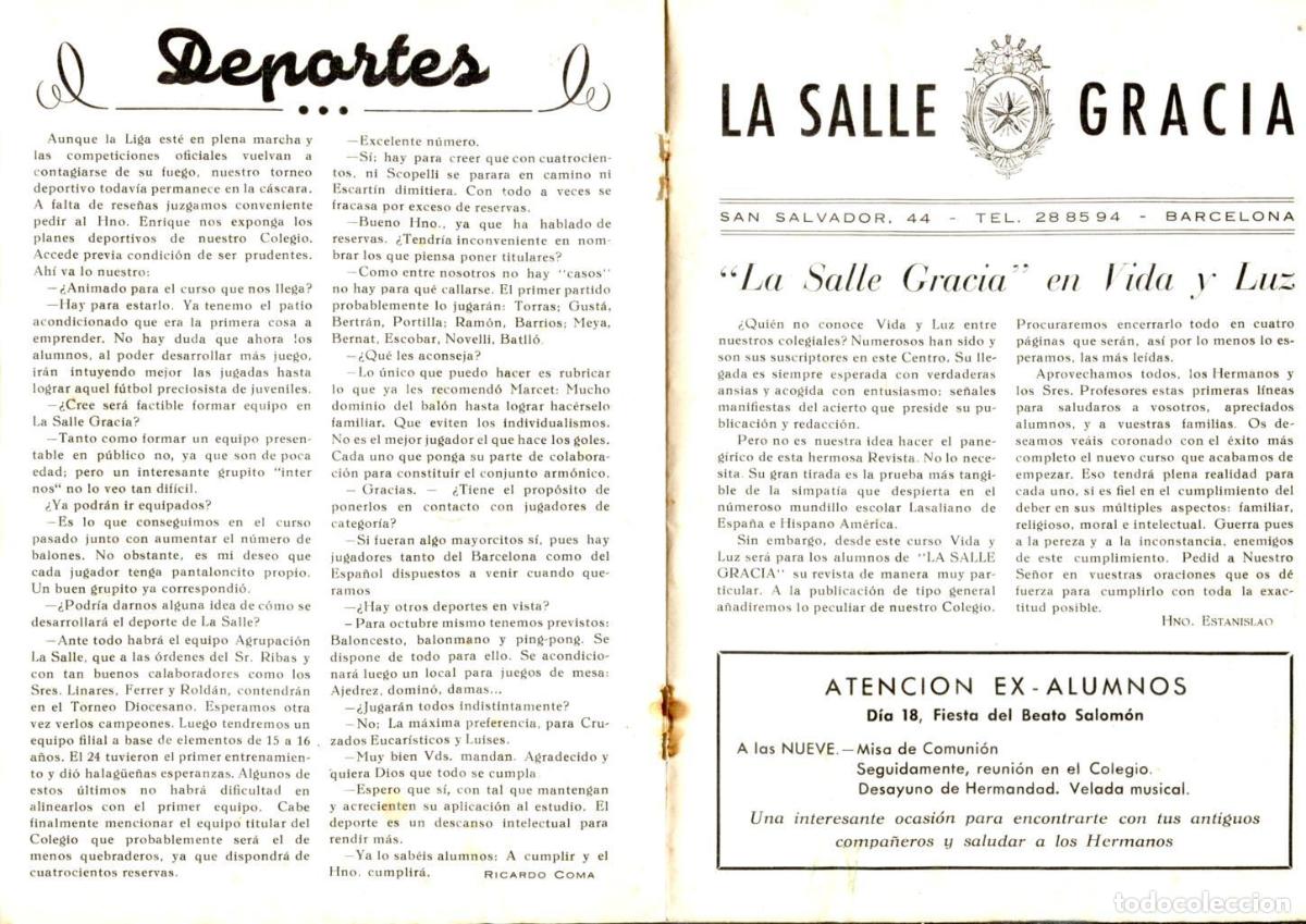 Postcards: La Salle Gracia sin numero Octubre 1953 - Varios