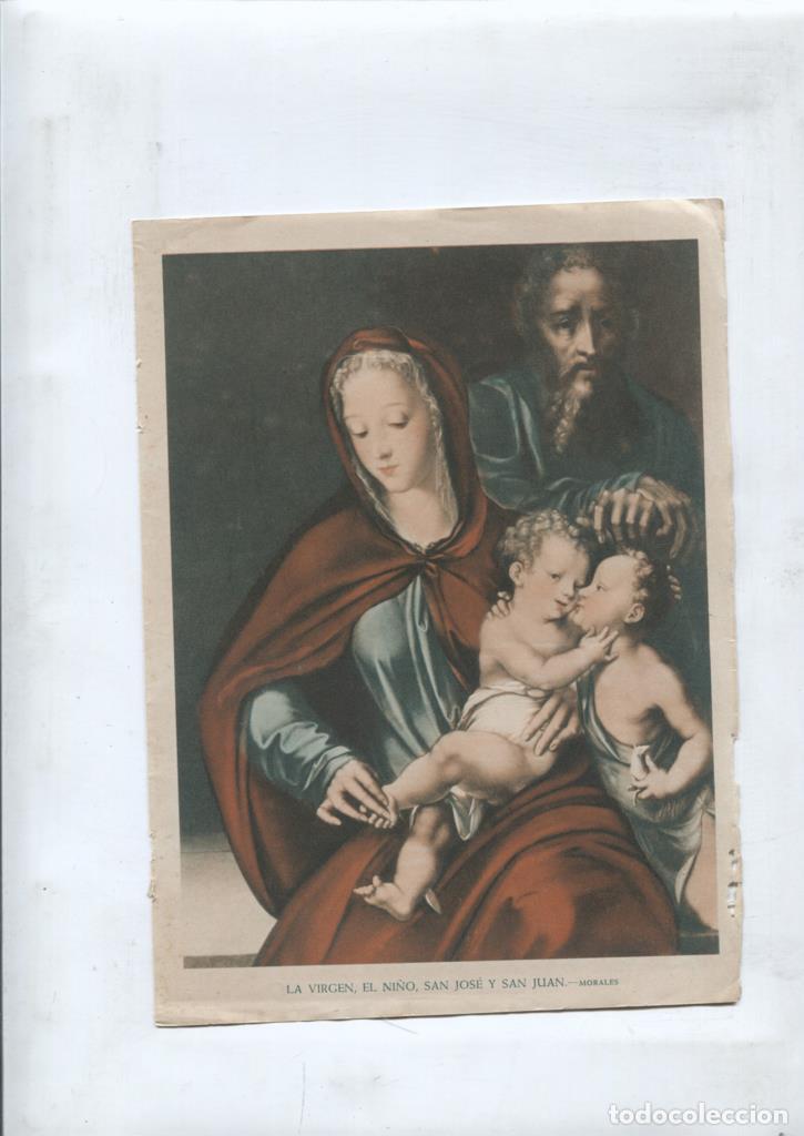 Postales: Vida y Luz: Estampa religiosa numerada 31: La Virgen, el ni&ntilde;o y San Juan de Morales - Varios