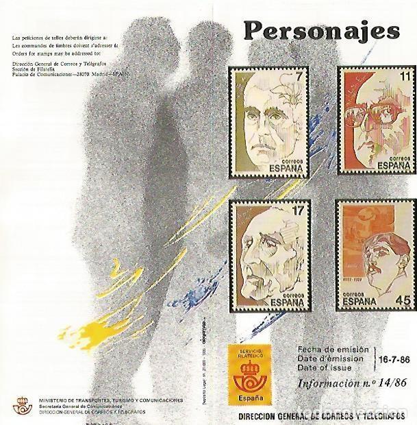 Postcards: DIPTICO 16347: Peresonajes - Varios