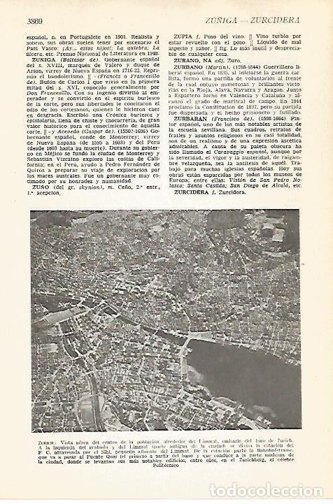 Postkarten: LAMINA VOX 16819: Vista aerea de Zurich, Suiza - Varios