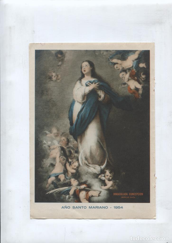 Cartoline: Vida y Luz: Estampa religiosa numerada 28: A&ntilde;o Santo Mariano 1954: La concepcion de Murillo - Varios