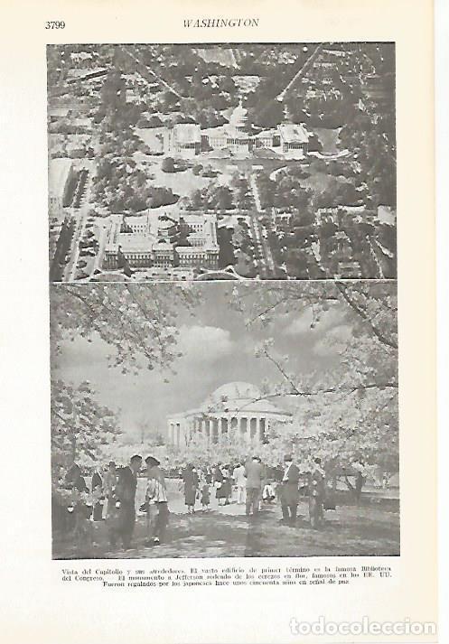 Postcards: LAMINA VOX 16796: Capitolio y monumento a Jefferson en Washington - Varios