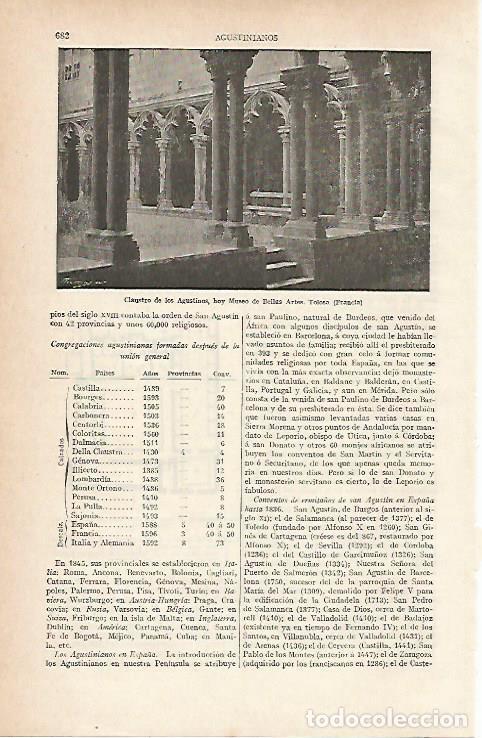Postais: LAMINA ESPASA 15462: Claustro de los Agustinos en Toulouse - Varios