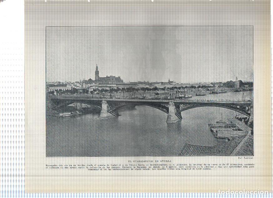 Postais: Lamina/sheet/feuille numerada 049/050: El rio Guadalquivir en Sevilla El rio Turia en Valencia