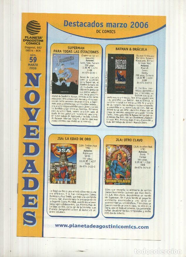 Postales: Planeta DeAgostini: Catalogo publicidad DC Comics numero 59, destacados marzo 2006