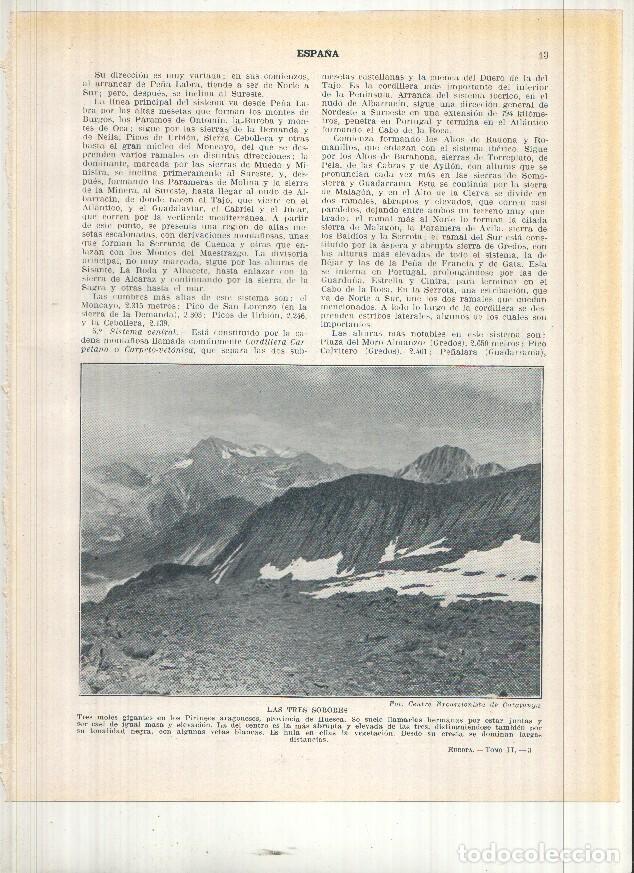 Cartes Postales: Lamina/sheet/feuille numerada 013/014: Las tres Sorores en huesca y Bielsa vista general