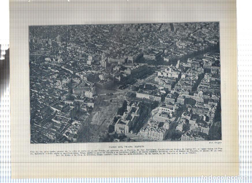 Postkarten: Lamina/sheet/feuille numerada 121/122: Paseo del Prado y Avenida de Pe&ntilde;alver de Madrid