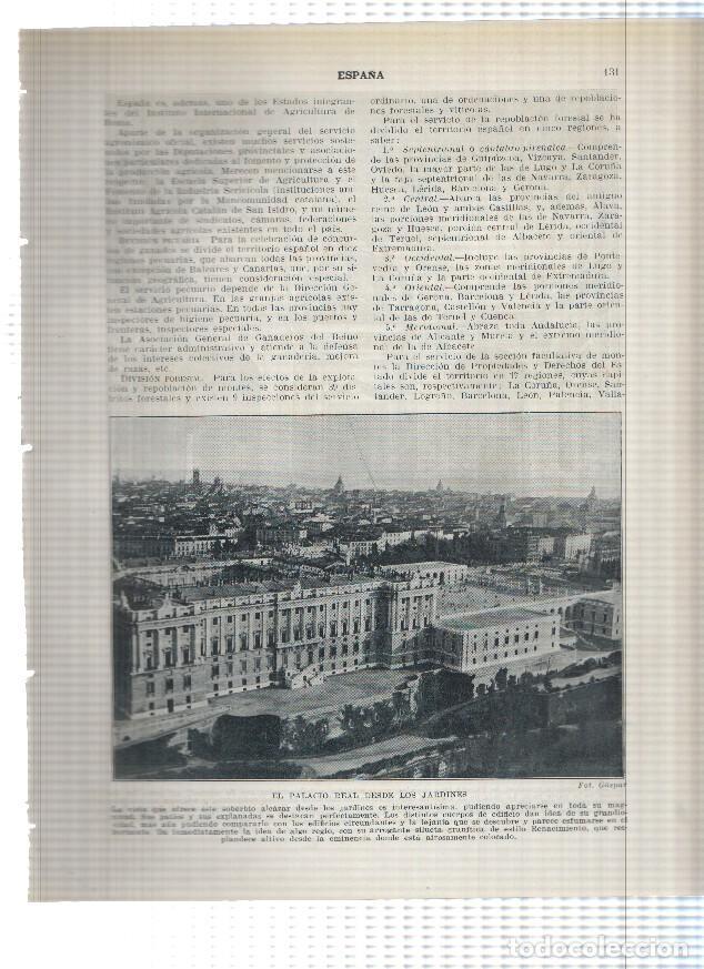 Postcards: Lamina/sheet/feuille numerada 131/132: Palacio Real y escalera principal del palacio en Madrid
