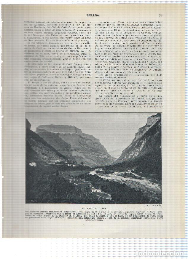 Postais: Lamina/sheet/feuille numerada 053/054: El ara en Torla y El Francoli en la Riba