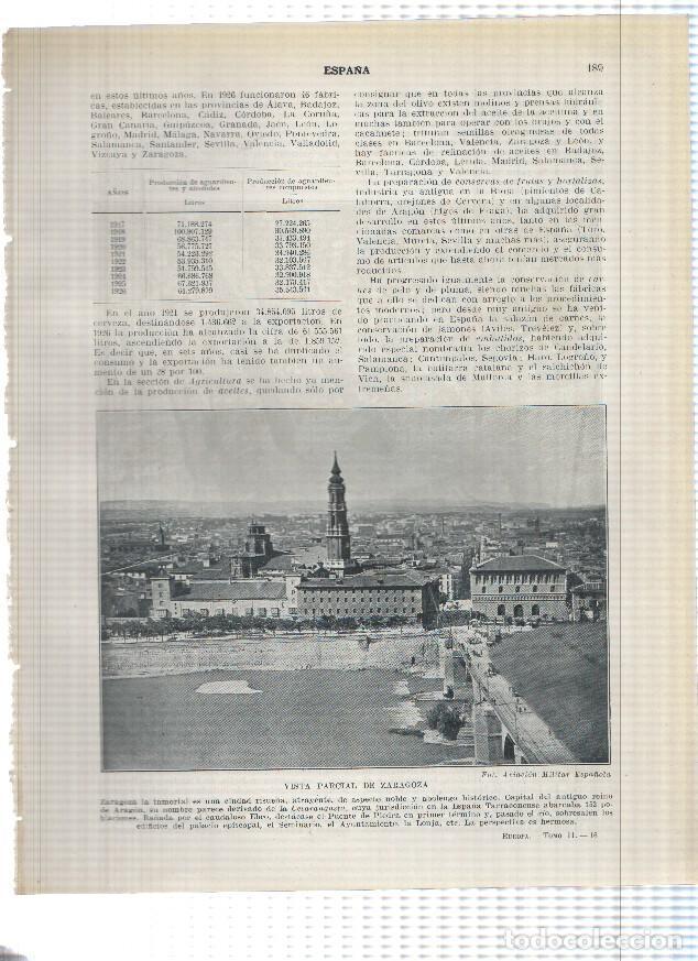 Postais: Lamina/sheet/feuille numerada 189/190: Vista parcial y Plaza de la Constitucion de Zaragoza