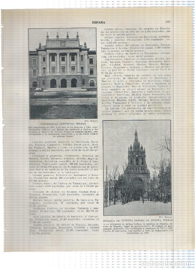 Postkarten: Lamina/sheet/feuille numerada 199/200: Universidad Comercial, Basilica Ntra Sra de Bego&ntilde;a de Bilbao
