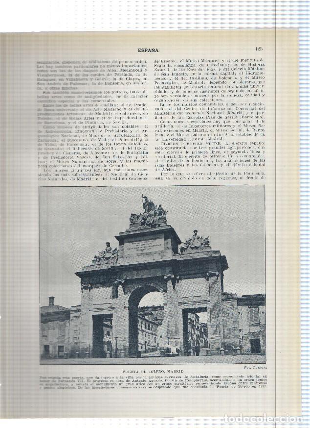 Postcards: Lamina/sheet/feuille numerada 125/126: Puerta de Toledo y Plaza Mayor de Madrid