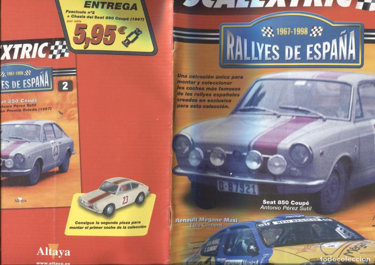 Postales: Folleto propaganda publicacion Scalextric-Rallyes de Espa&ntilde;a de la firma Altaya - Varios