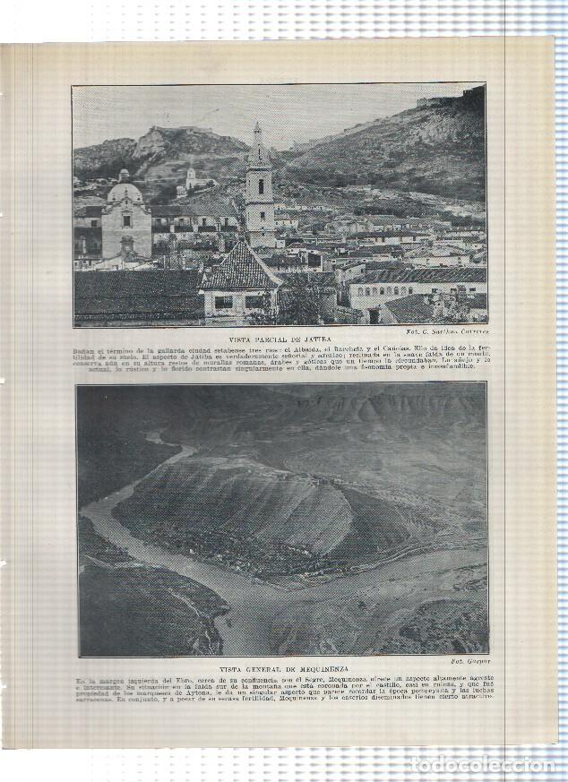 Postkarten: Lamina/sheet/feuille numerada 271/272: Vista de Jativa, Mequinenza,, recoleccion de arroz y de pasto