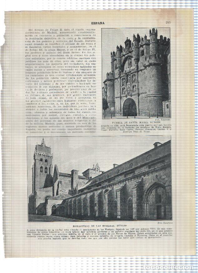 Postais: Lamina/sheet/feuille numerada 245/246: Puerta de Santa Maria, Monasterio de las Huelgas en Burgos y