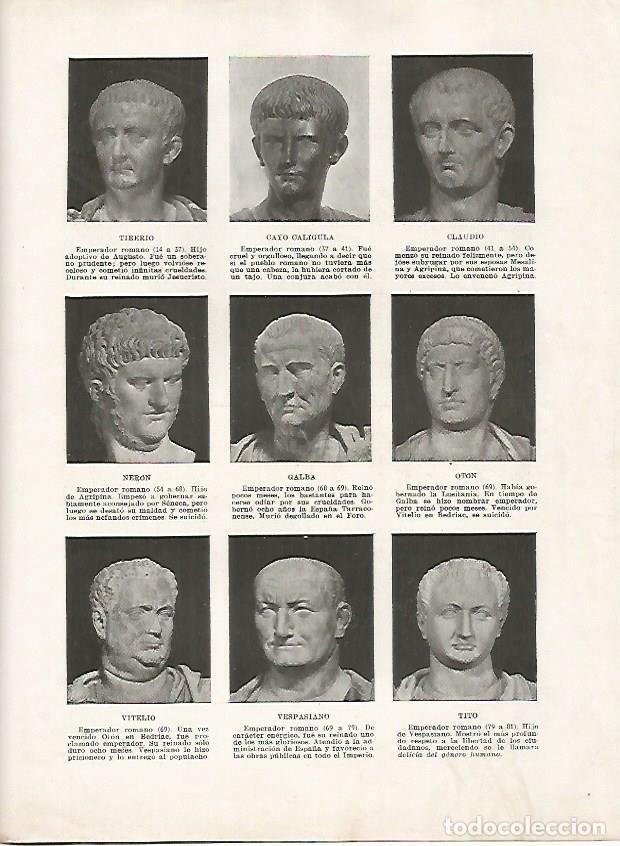 Postais: LAMINA 18105: Emperadores romanos desde Tiberio a Tito - Manuel Rodriguez Codola y Miguel S. Oliver