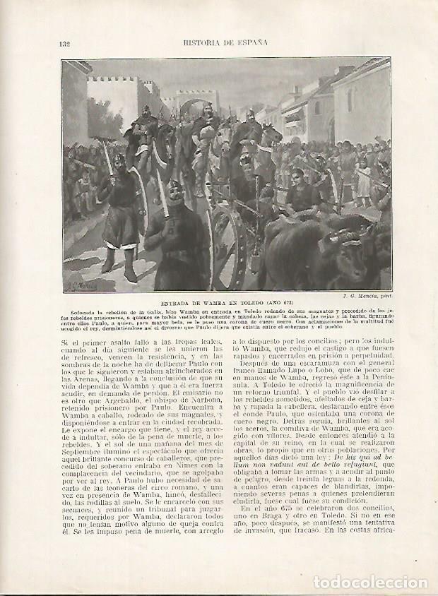 Cartoline: LAMINA 18143: Entrada de Wamba en Toledo - Manuel Rodriguez Codola y Miguel S. Oliver