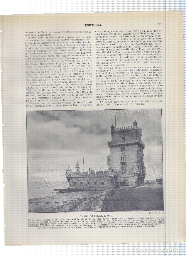 Postais: Lamina/sheet/feuille numerada 289/290: Torre de Belem en Lisboa y Cabo San Vicente