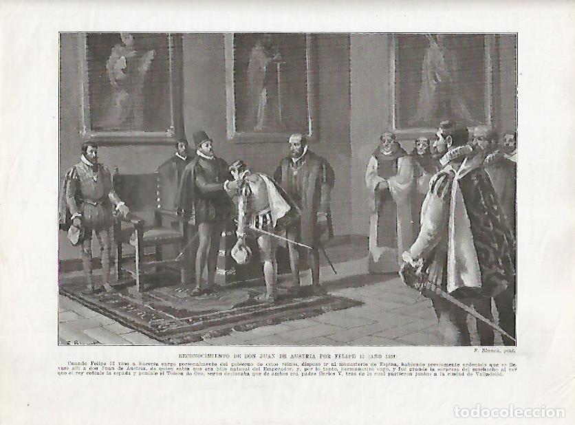 Postcards: LAMINA 18060: Reconocimiento de Juan de Austria por Felipe II - Manuel Rodriguez Codola y Miguel S.