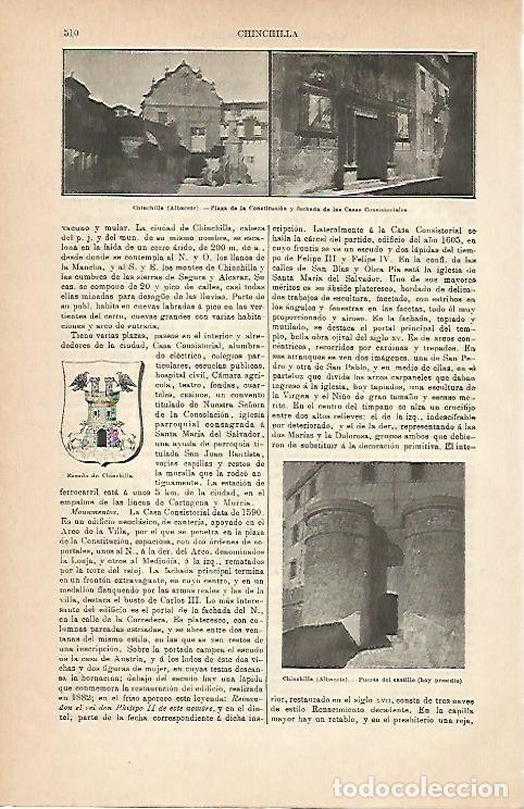 Postkarten: LAMINA ESPASA 1985: Vistas de Chinchicha Albacete - Varios Autores